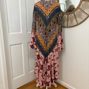 Umgee Boho Kimono Duster M Patchwork Hippie Festival Indie Rave Hippie